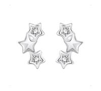 SanKristo Boucles D'oreilles en Argent Sterling 925 Ajourées en Forme D'étoile à Cinq Branches pour Femmes, Boucles D'oreilles Hypoallergéniques Scintillantes, Bijoux à Offrir en Cadeau, Argent