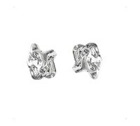 SanKristo Boucles D'oreilles Géométriques en Argent Sterling 925 avec Pierres de lave pour Femmes, Boucles D'oreilles Hypoallergéniques Scintillantes, Bijoux à Offrir en Cadeau pour Elle, Argent