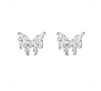 SanKristo Boucles D'oreilles Papillon en Argent Sterling 925 pour Femmes, Boucles D'oreilles Hypoallergéniques Scintillantes, Bijoux à Offrir en Cadeau pour Elle, Argent
