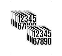 SanKristo Lot de 10 Feuilles Numero Boîte aux Lettres, 8 CM Chiffres Adhésifs, Numero Adhesif Extérieur de 0 à 9, Chiffre Autocollant pour Boîte aux Lettres, Panneaux de Maison, Poubelles, Noir