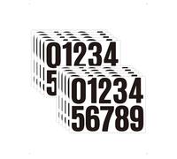 SanKristo Lot de 10 Feuilles Numero Boîte aux Lettres, Chiffres Adhésifs de 0 à 9, 10 CM Numero Adhesif Extérieur, Chiffre Autocollant pour Boîte aux Lettres, Panneaux de Maison, Poubelles(Noir)