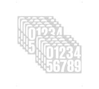 SanKristo Lot de 10 Feuilles Numero Boîte aux Lettres, Chiffres Adhésifs de 0 à 9, 10 CM Numero Adhesif Extérieur, Chiffre Autocollant pour Boîte aux Lettres, Panneaux de Maison, Poubelles(Blanc)
