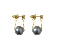 SanKristo Une Paire De Boucles D'Oreilles à ChaîNe En Perles Pour Femmes, Boucles D'Oreilles HypoallergéNiques Scintillantes, Bijoux DéLicats, Cadeau Pour Elle, Argent
