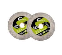 SANLEETEK Disque Diamant Carrelage 115mm 2pcs Lame pour Porcelaine Carreaux de Céramique Marbre Pierre Artificielle avec Bord en Maille X Double Face