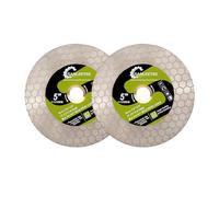 SANLEETEK Disque Diamant Carrelage 125mm 2pcs Lame Design Hexagonal pour Porcelaine Carreaux de Céramique Marbre Pierre Artificielle Quartz