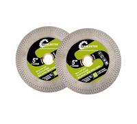 SANLEETEK Disque Diamant Carrelage 125mm 2pcs Lame pour Porcelaine Carreaux de Céramique Marbre Pierre Artificielle avec Bord en Maille X Double Face