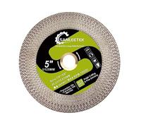 SANLEETEK Disque Diamant Carrelage 125mm Lame pour Porcelaine Carreaux de Céramique Marbre Pierre Artificielle avec Bord en Maille X Double Face