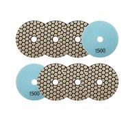 SANLEETEK Disque Diamant Polissage 4"/100mm - 8 Pièces Grain 1500 Polissage Pads pour Granit Marbre Pierre Artificielle Quartz pour Meuleuse D'angle