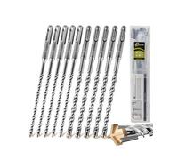 SANLEETEK Forets Béton SDS PLUS - 10PCS 160mm Forets à Marteau Forets SDS Plus Foret à Pierre pour Maçonnerie Brique Granit Bloc de Béton Diamètre 6mm*5+8mm*5