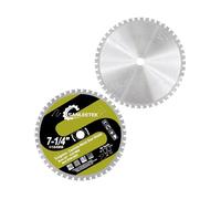 SANLEETEK Lame Scie Circulaire Métal - 2pcs 184mm Disques à Tronçonner Carbure de Tungstène TCT pour Acier Fer Acier Inoxydable Métaux Ferreux Tube, Alésage 15,875mm, 48 Dents