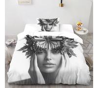 SanLiLLohKi Ailes de Papillon Imprimé Parure De Lit Microfibre Super Douce Et Respirante Aesthetic HumanNature Housses De Couettes 2 Pièces Et 1 Taie d'oreiller Single（135x200cm）