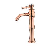 Sanlingo Retro Robinet Mitigeur Melangeur Lavabo Vasque Salle de Bain Rose Or Cristal Verre Série RAKA