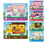 Sanliou San X 6 Pcs - 1 Set Animal Crossing Switch Nfc Cartes De Jeu Acnh New Horiz Big 86mmx54mm Rilla Marty Etoile Chai Chelsea Toby