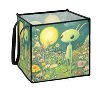 sanluoli Aliens Exploring The Earth's Backyard Paniers décoratifs pour chambre à coucher bacs de rangement pliables 33 x 33 x 33 cm