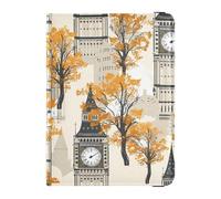 sanluoli Big Ben Portefeuille de voyage ultra fin en cuir gris jaune avec emplacement pour carte de vaccination