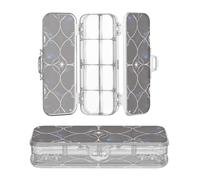 sanluoli Black Pearl Trousse à crayons rigide double couche avec couvercle à clipser