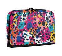 sanluoli Boîte à crayons de grande capacité - Sac de rangement sur pied pour étudiant - Imprimé animal coloré - Motif guépard