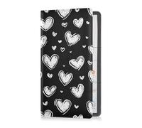 sanluoli Boîte à gants en cuir synthétique noir et blanc pour la fête du peuple romantique, carte d'immatriculation et d'assurance pour cartes, documents essentiels, permis de conduire