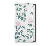 sanluoli Boîte à gants en cuir synthétique rose pêche clair et blanc pour carte d'identité et carte d'identité, pour n'importe quelle voiture, camion, moto, remorque ou bateau