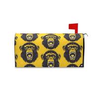 sanluoli Caja de correos Couverture magnétique unique pour boîte aux lettres de Saint Valentin Motif singe Jaune Noir 45,7 x 52,6 cm