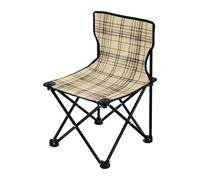 sanluoli Chaise de pêche sur glace vintage Buffalo Plaid à carreaux Beige Sac de transport inclus