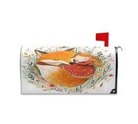 sanluoli Chubby Fox Housse de boîte aux lettres magnétique pour Pâques Motif renard avec une petite fille 45,7 x 52,6 cm