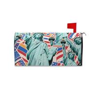 sanluoli Couverture de boîte aux lettres motif statue de la liberté de dessin animé pour Thanksgiving Fun Memorial Day 45,7 x 52,6 cm Caja de correos