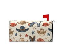 sanluoli Couverture de boîte aux lettres vintage beige western cowboy pour l'été unique de la Saint-Patrick 45,7 x 52,6 cm Caja de correos