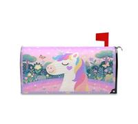 sanluoli Couverture décorative pour boîte aux lettres de Saint-Valentin Motif licornes mignonnes 45,7 x 52,6 cm