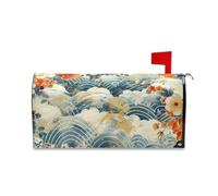 sanluoli Couverture magnétique de boîte aux lettres de style chinois avec motif nuage et floral pour automne, 52,8 x 64,5 cm