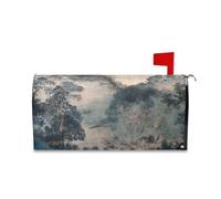 sanluoli Couverture magnétique décorative pour boîte aux lettres de Saint-Valentin Motif paysage chinois Gris 45,7 x 52,6 cm