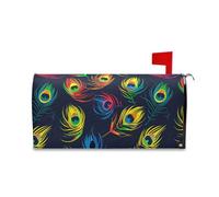 sanluoli Couverture magnétique pour boîte aux lettres avec plumes de paon colorées pour le printemps, la Saint-Patrick, 45,7 x 52,6 cm