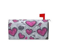 sanluoli Couverture magnétique pour boîte aux lettres d'amour romantique pour la Saint-Valentin, 45,7 x 52,6 cm, gris violet