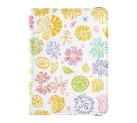 sanluoli Fresh Spring Simple Colorful Flowers Cuir Passeport et Vaccin Card Holder Combo Passeport Case Travel Documents Wallet Passport Holder Case Léger