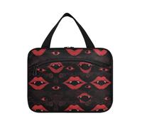 sanluoli Gothic Darkness Evilips Eyes Kit de suspension pour homme avec crochet, organisateur de toilette compact pour maman sac à dos estuche para maquillaje, Gothique obscurité mauvais lèvres yeux