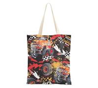 sanluoli Graffiti Street Racing Car Cartoon Sac fourre-tout en toile robuste pour femme pour la gym, le travail, le magasinage, 40,6 x 38,1 cm, essentiel pour l'école
