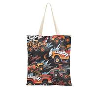 sanluoli Graffiti Street Racing Car Sac fourre-tout en toile réutilisable pour femme pour Noël, retraite, shopping, plage, travail, 40,6 x 38,1 cm, essentiel pour l'école