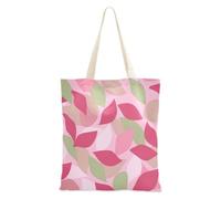 sanluoli Henri Sac fourre-tout en toile colorée pour femme Motif pétales de feuilles 40,6 x 38,1 cm