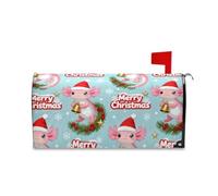 sanluoli Housse de boîte aux lettres décorative à motif de salamandre américaine avec inscription Merry Christmas pour Halloween, taille standard, 52,8 x 64,5 cm