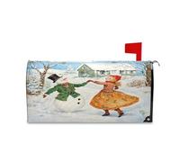 sanluoli Housse de boîte aux lettres décorative esthétique et magnétique pour l'automne - Vert pêche - 52,8 x 64,5 cm