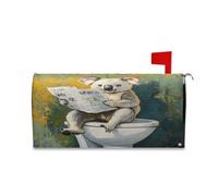 sanluoli Housse de boîte aux lettres décorative esthétique et magnétique standard pour boîte aux lettres Patricks et Happy New Year Vert pêche 52,8 x 64,5 cm