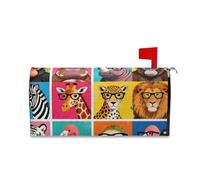 sanluoli Housse de boîte aux lettres décorative motif animal sauvage et amusant pour Thanksgiving, 52,8 x 64,5 cm