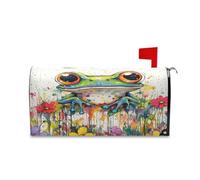 sanluoli Housse de boîte aux lettres magnétique décorative et esthétique pour boîte aux lettres de Noël St Patrick Vert pêche 52,8 x 64,5 cm