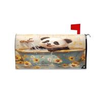 sanluoli Housse de boîte aux lettres magnétique décorative pour Pâques Vert pêche rose 52,8 x 64,5 cm