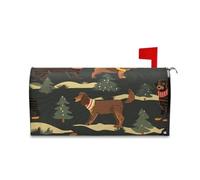 sanluoli Housse de boîte aux lettres mignonne motif chien et arbre de dessin animé pour Thanksgiving, Saint-Valentin, 45,7 x 52,6 cm Caja de correos