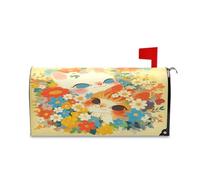 sanluoli Housse décorative esthétique pour boîte aux lettres de Pâques et rose pêche verte 52,8 x 64,5 cm