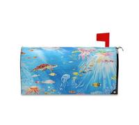 sanluoli Housse décorative esthétique pour boîte aux lettres printanière, rose, vert pêche, 52,8 x 64,5 cm