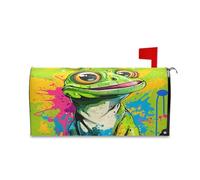 sanluoli Housse magnétique décorative esthétique pour boîte aux lettres printanière, motif de Patrick, 52,8 x 64,5 cm, vert pêche