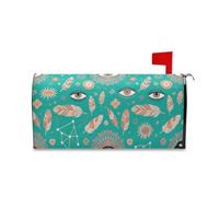 sanluoli Housse magnétique pour boîte aux lettres de Noël avec attrape-rêves et plumes Vert 45,7 x 52,6 cm