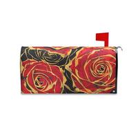 sanluoli Housse magnétique rétro pour boîte aux lettres de Saint Valentin Motif rose rouge 45,7 x 52,6 cm